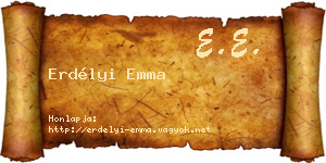 Erdélyi Emma névjegykártya